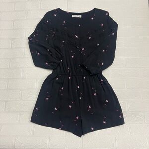 Abercrombie Kids Black Floral Romper